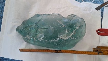 Glasbrocken türkis, ca. 400mm